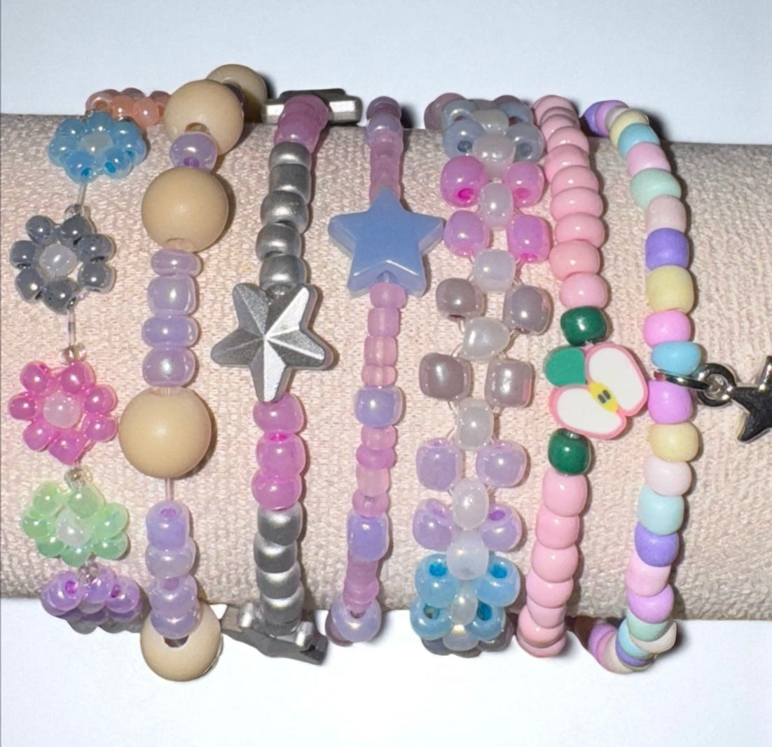 Perlenarmband Set | Flower Power