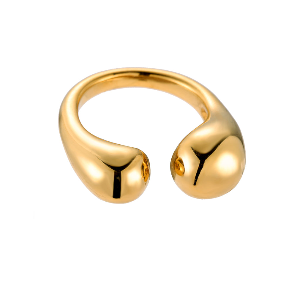 Offener Damenring Gold – Minimalistischer Ring aus Edelstahl 316L | Jeweloire