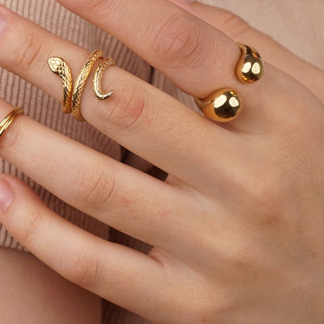 Offener Damenring Gold – Minimalistischer Ring aus Edelstahl 316L | Jeweloire