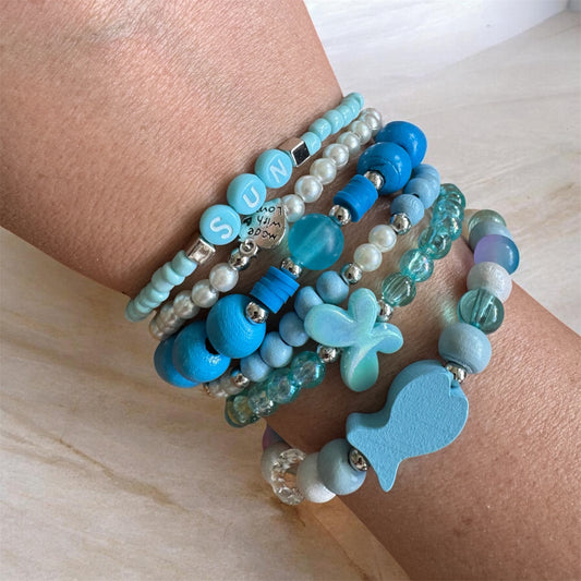 Perlenarmband Set | Sun & Fish
