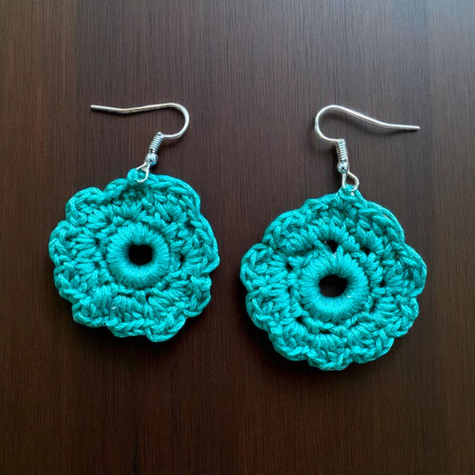 Grüne Strick Ohrringe